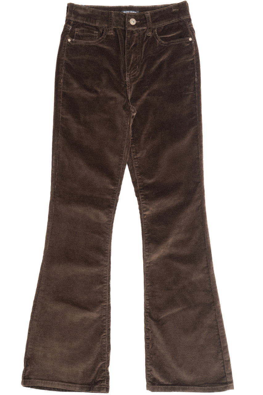 Pocket Applique Corduroy Flares