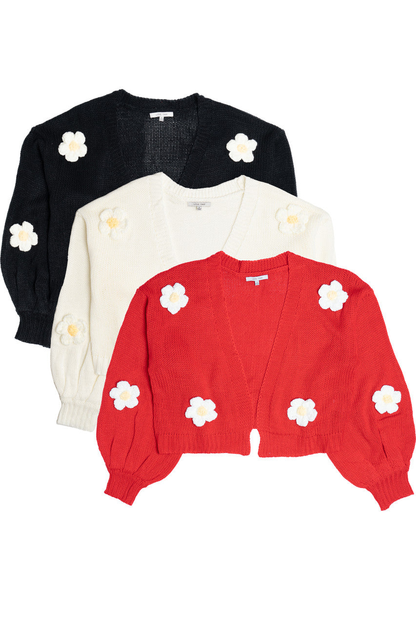3D Daisy Cardigan