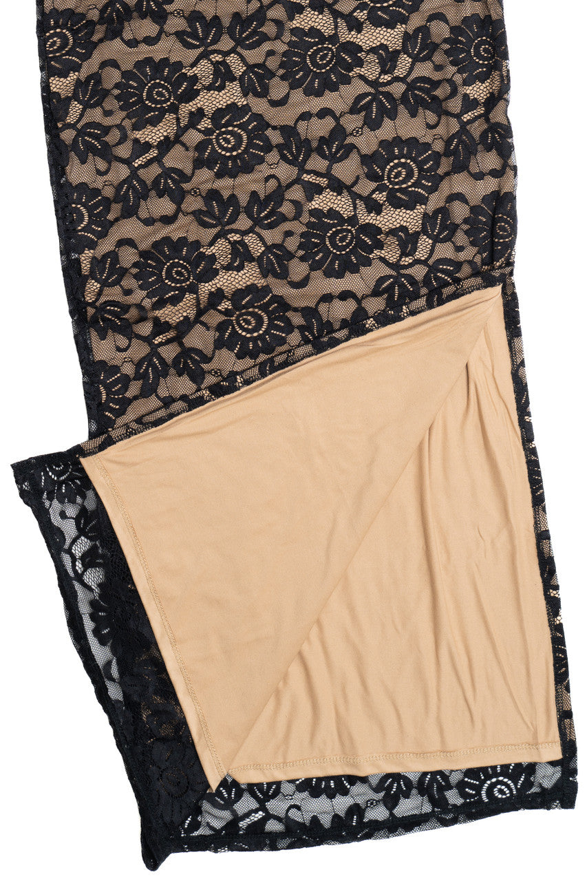 Rose Stretch Lace Maxi Dress