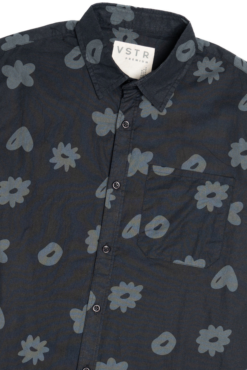 Monochrome Doodles Button Up