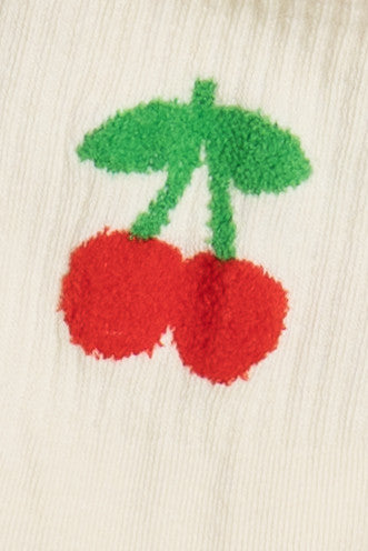 Cherry Embroidered Socks