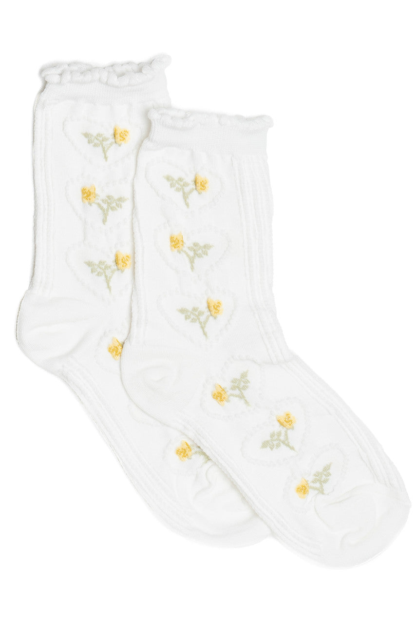 Flower Heart Socks