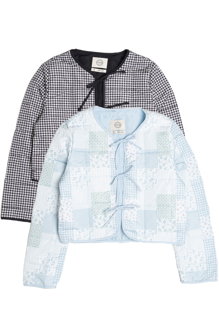 Tie Front Puff Jacket