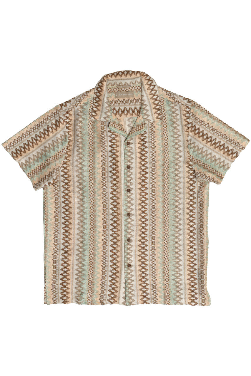 Zig Zag Woven Button Up Shirt