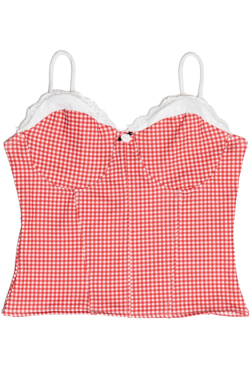 Gingham Rosebud Tank Top