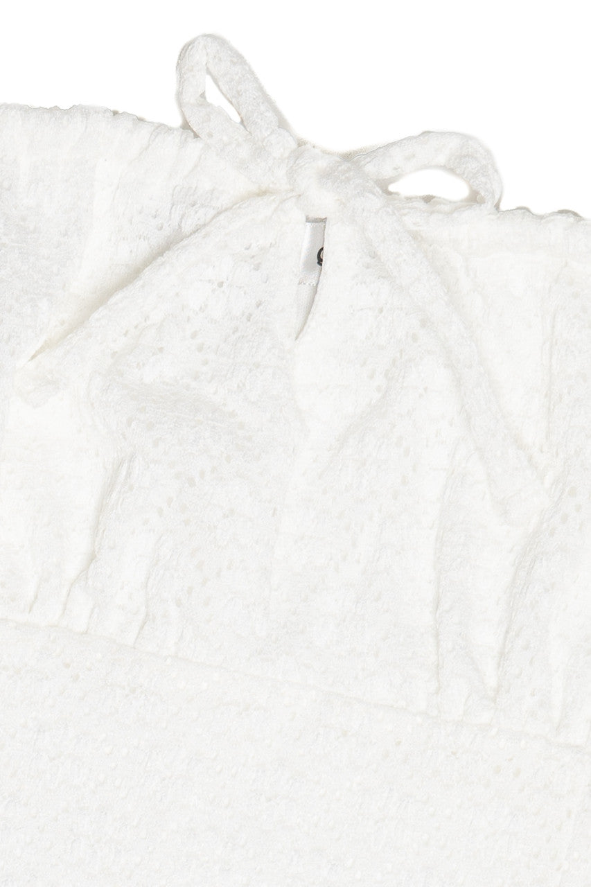 Eyelet Fit & Flare Mini Dress