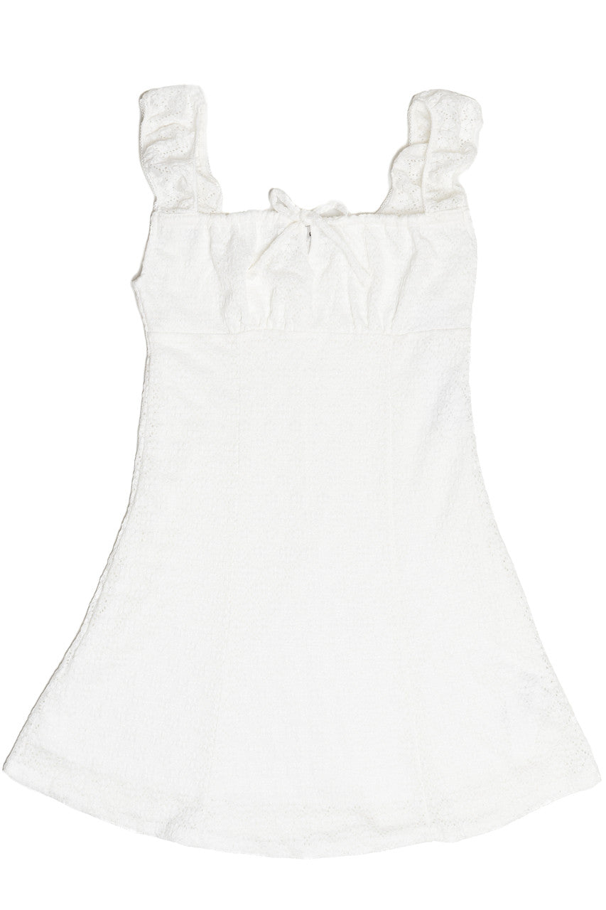 Eyelet Fit & Flare Mini Dress