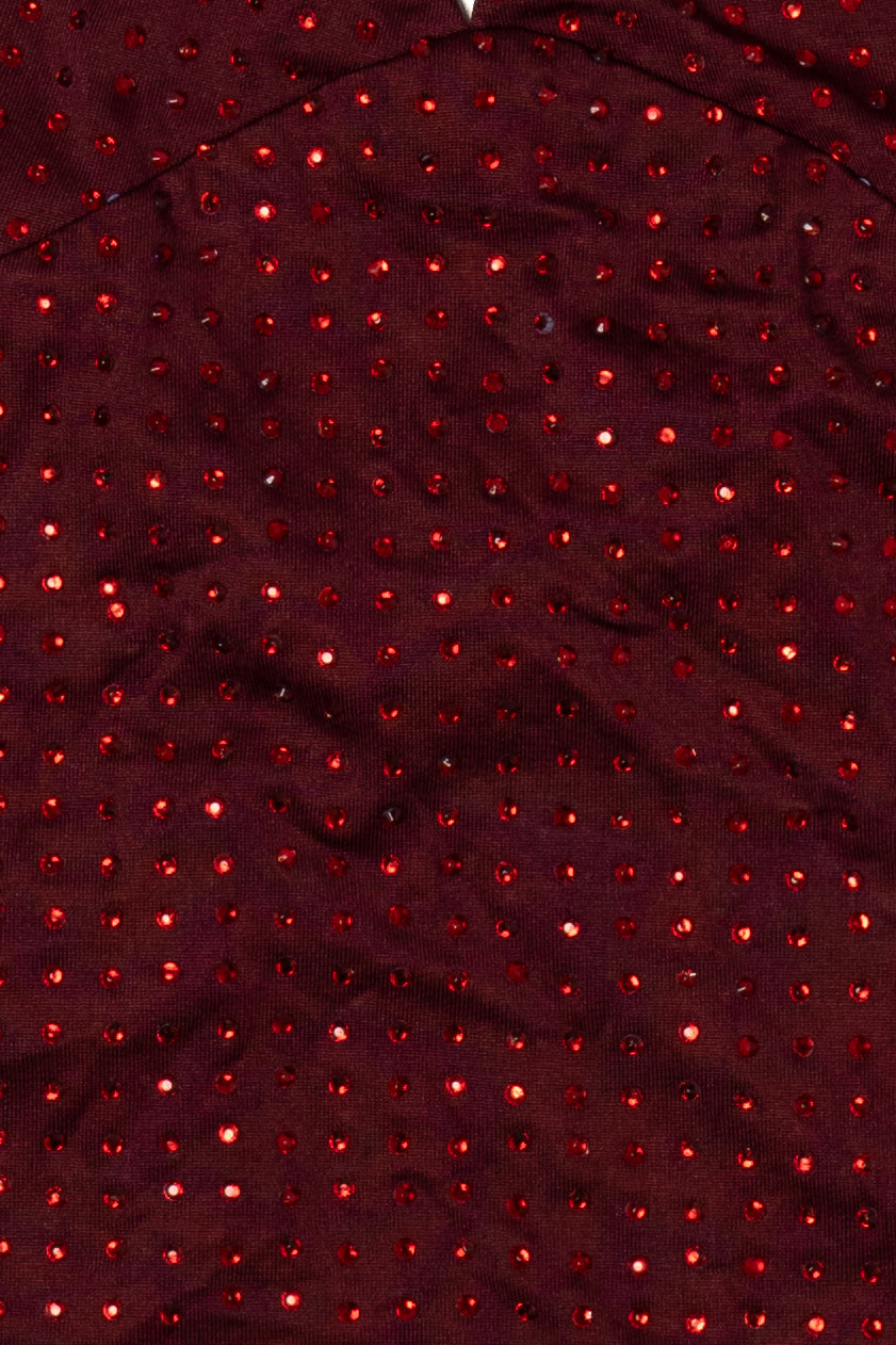 Rhinestone Halter Neck Top