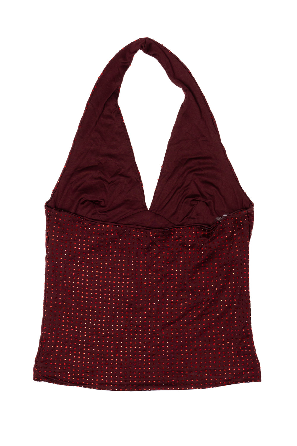 Rhinestone Halter Neck Top