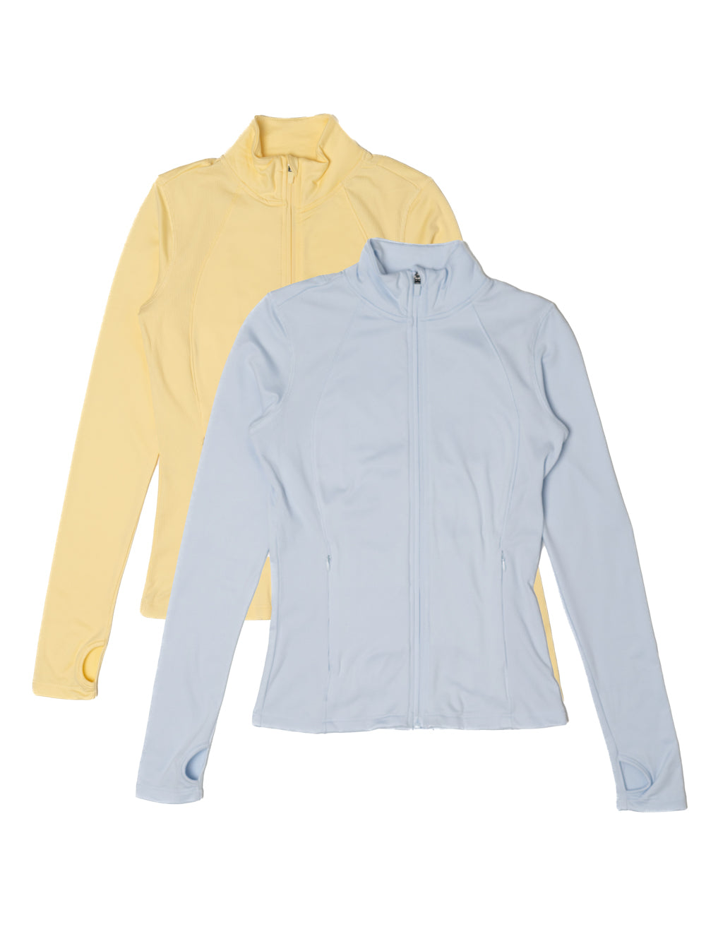 Fleece Lined Ribbed Zip Up Top