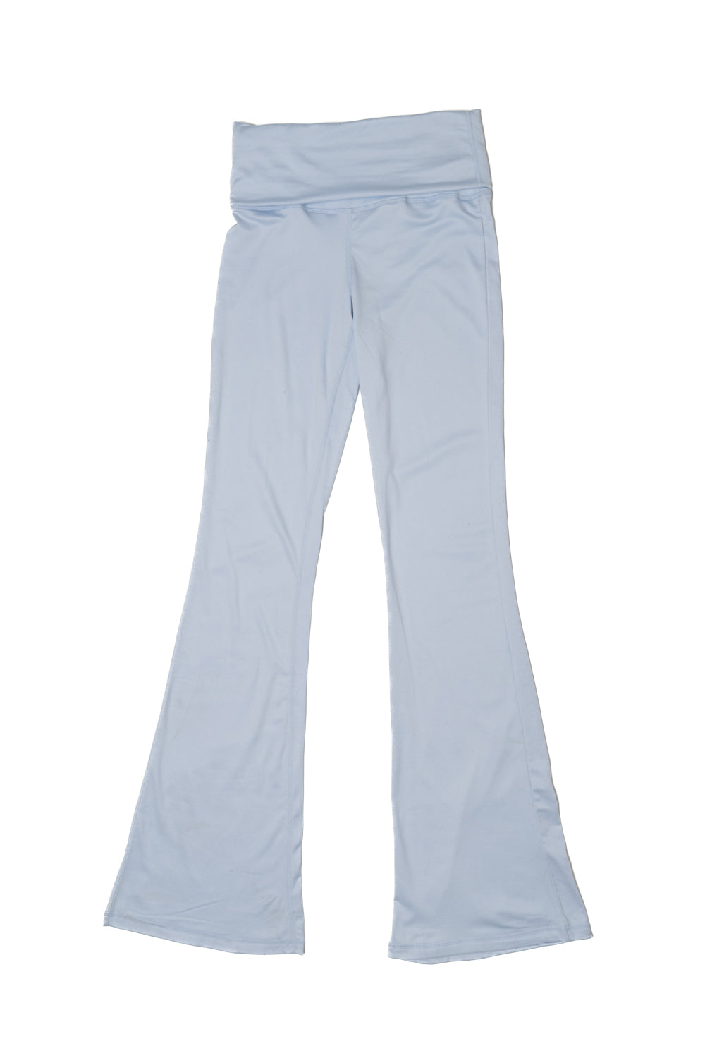 Foldover Flare Pants - Blue