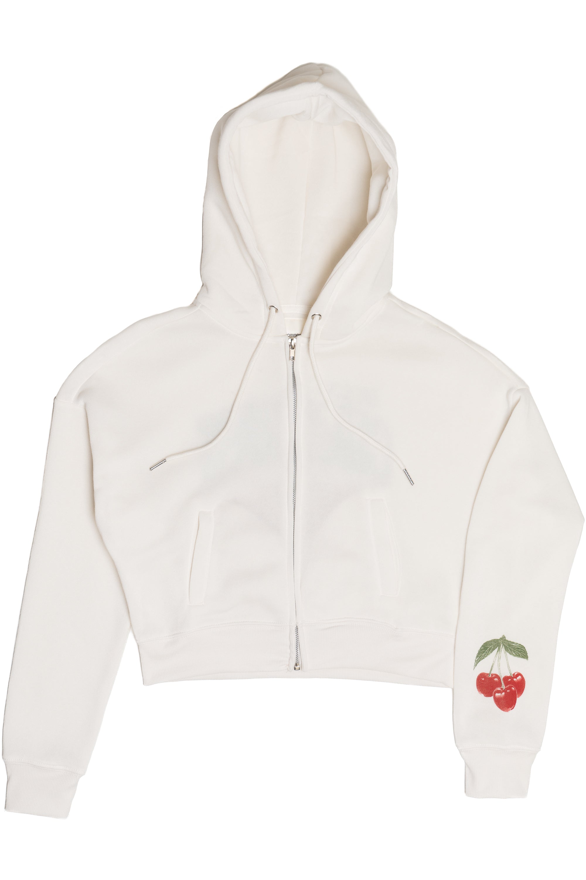 Cherries Cropped Zip-Up Sweatshirt