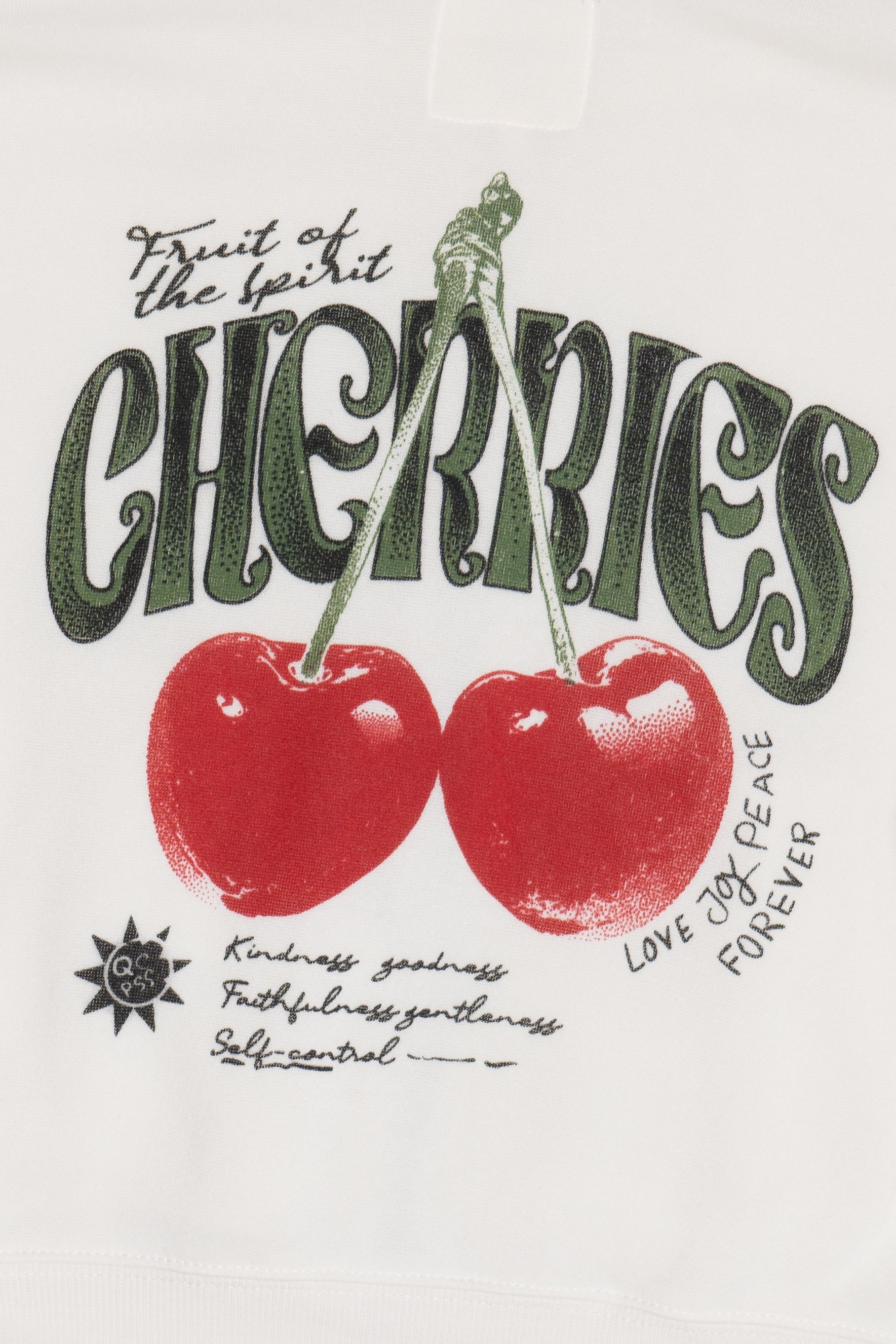 Cherries Cropped Zip-Up Sweatshirt