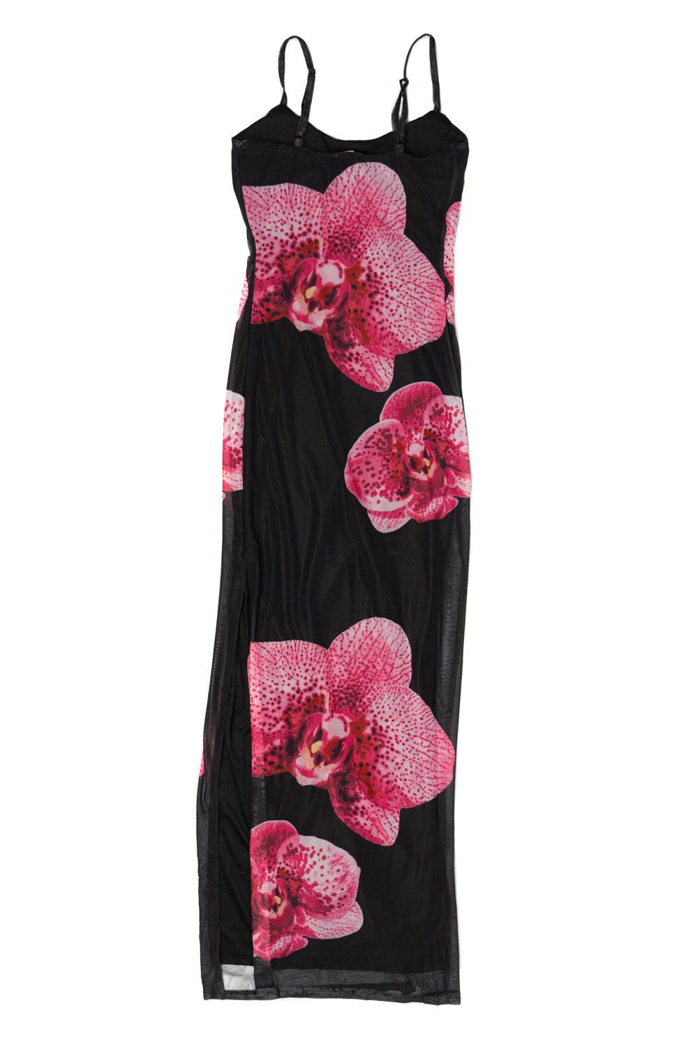 Hibiscus Mesh Maxi Dress