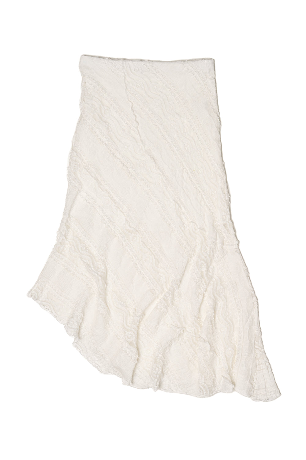 Asymmetrical Lace Maxi Skirt