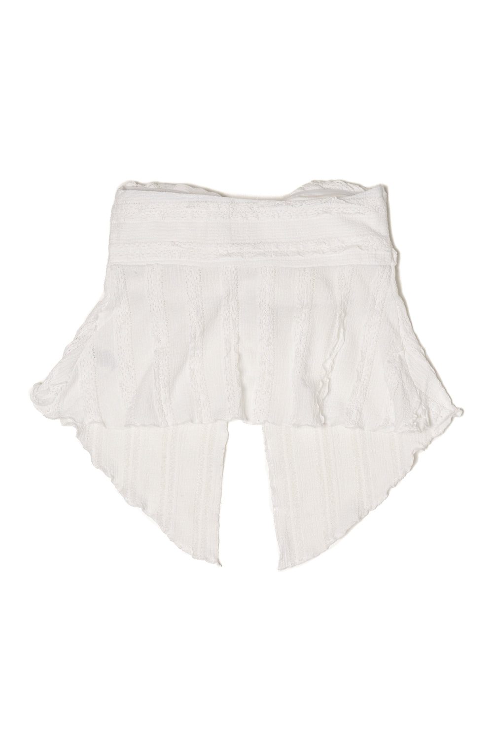 Ruffle Knit Flyaway Tube Top