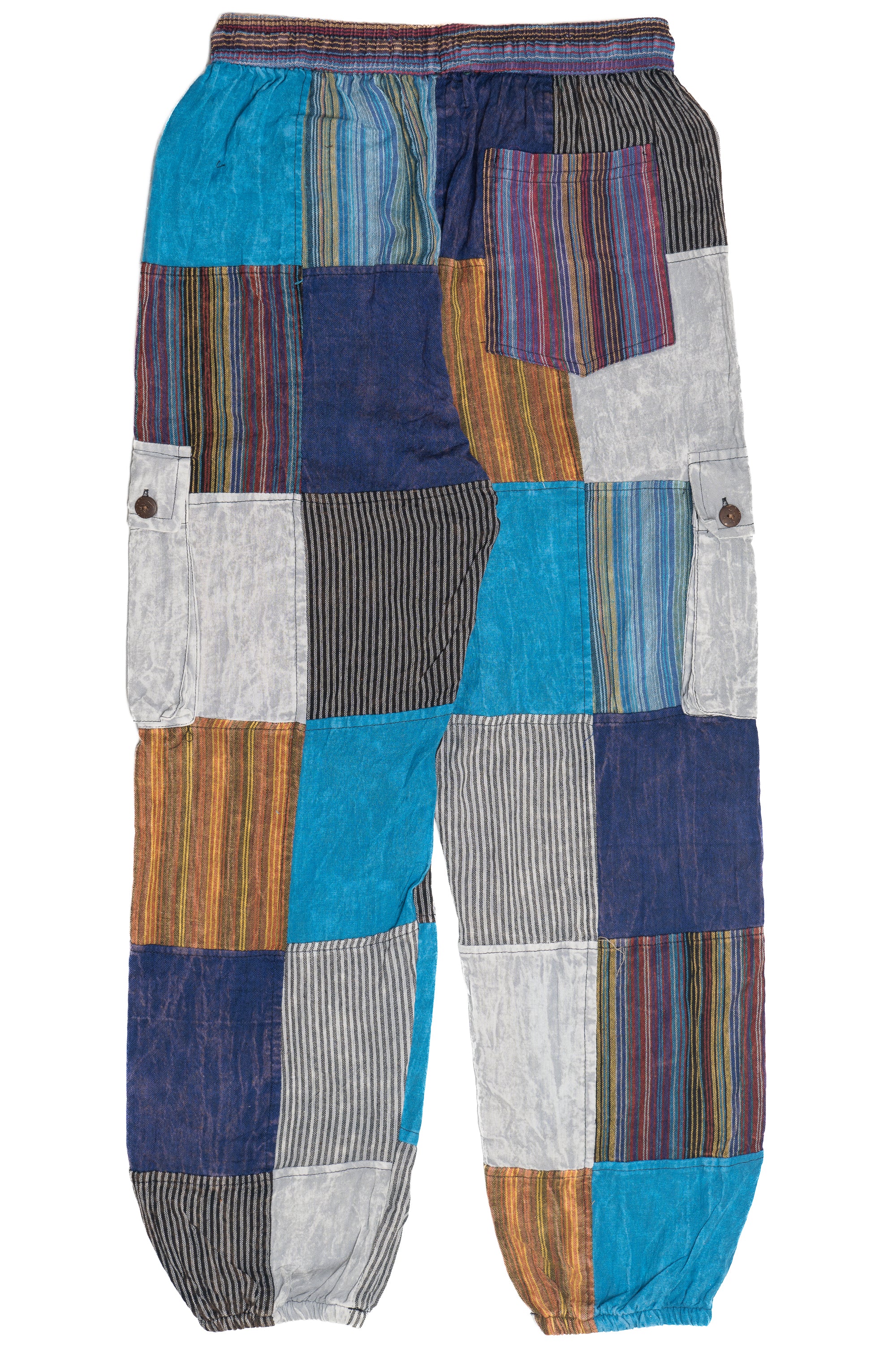 Back Of Picture Pocket Patchwork Pants