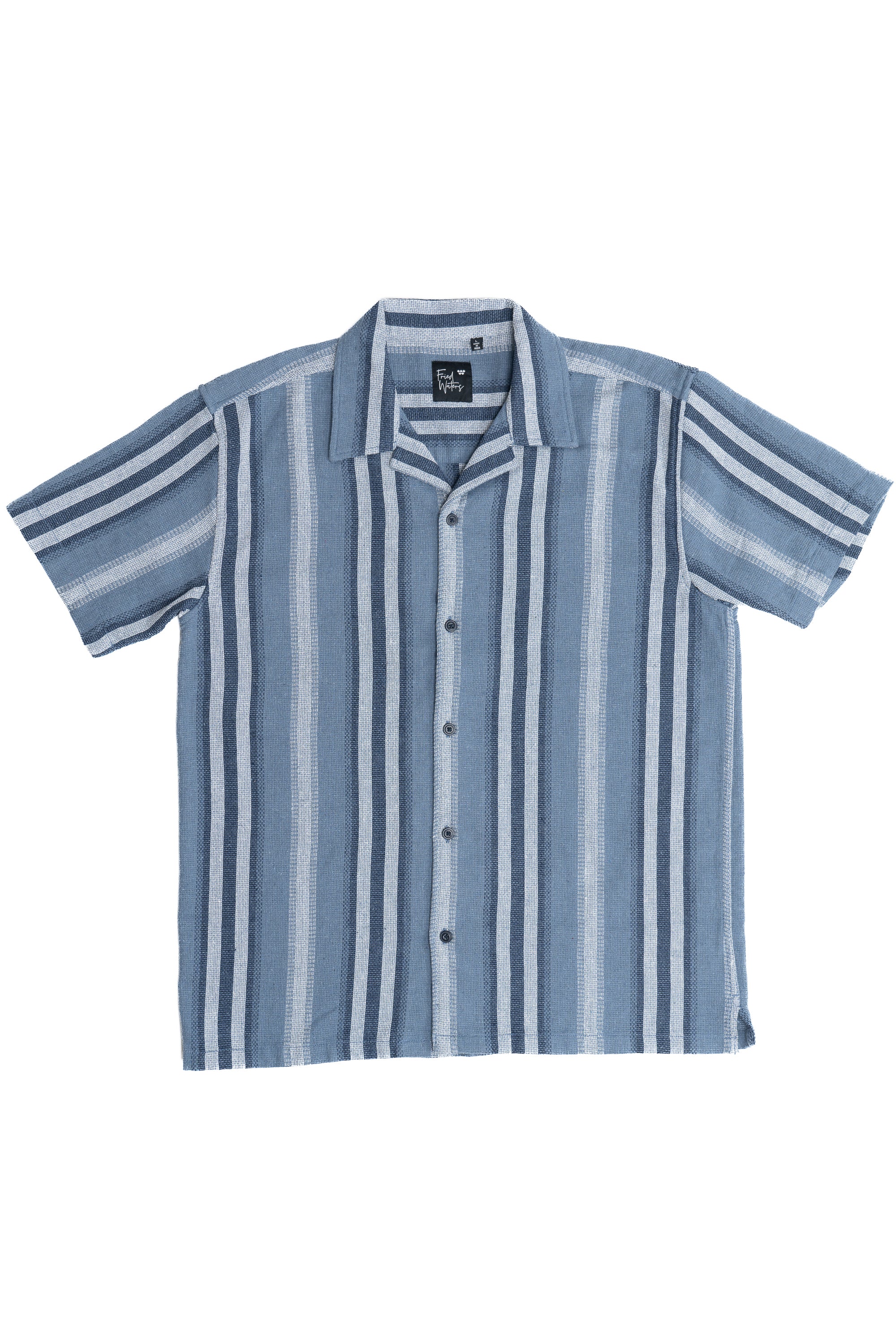Vertical Stripe Woven Button Up Shirt