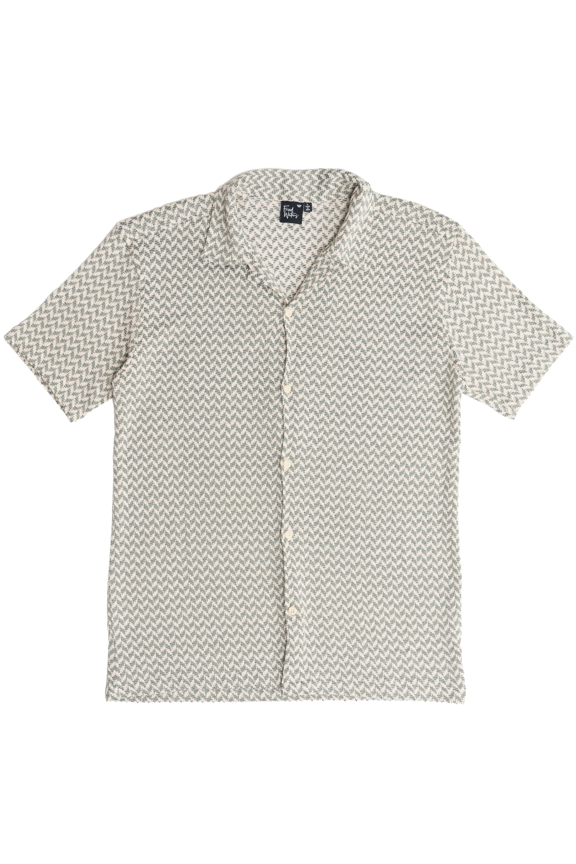 Zig Zag Woven Button Up Shirt