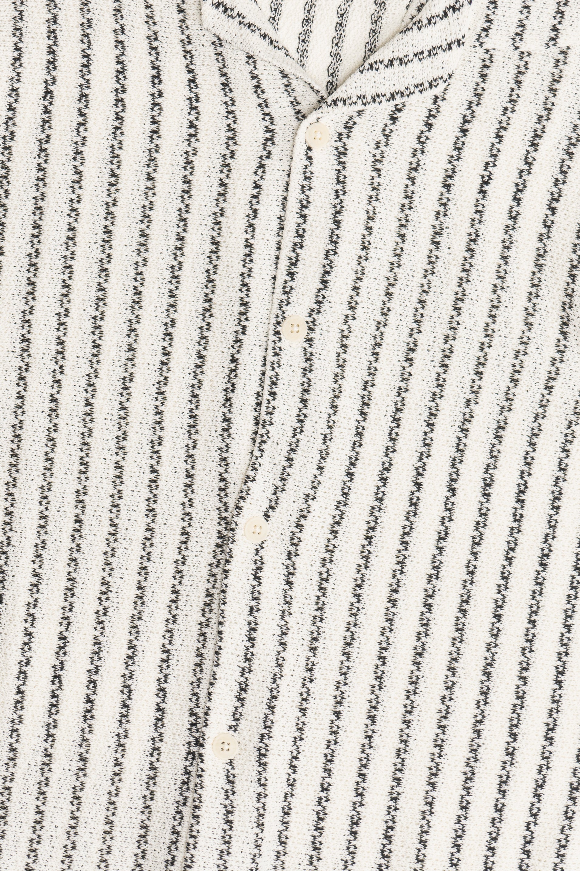 Natural Striped Woven Button Up Shirt