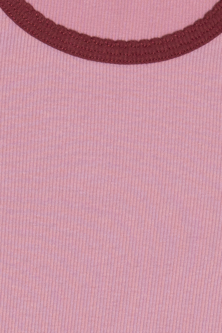 Scallop Edge Contrast Ringer Tee