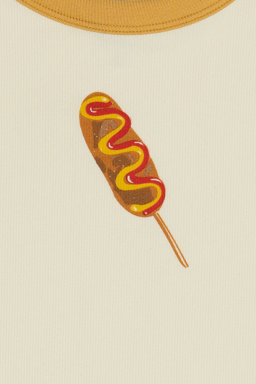 Corn Dog Ringer Tee