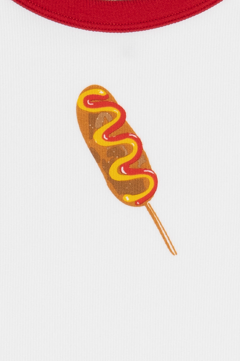 Corn Dog Ringer Tee