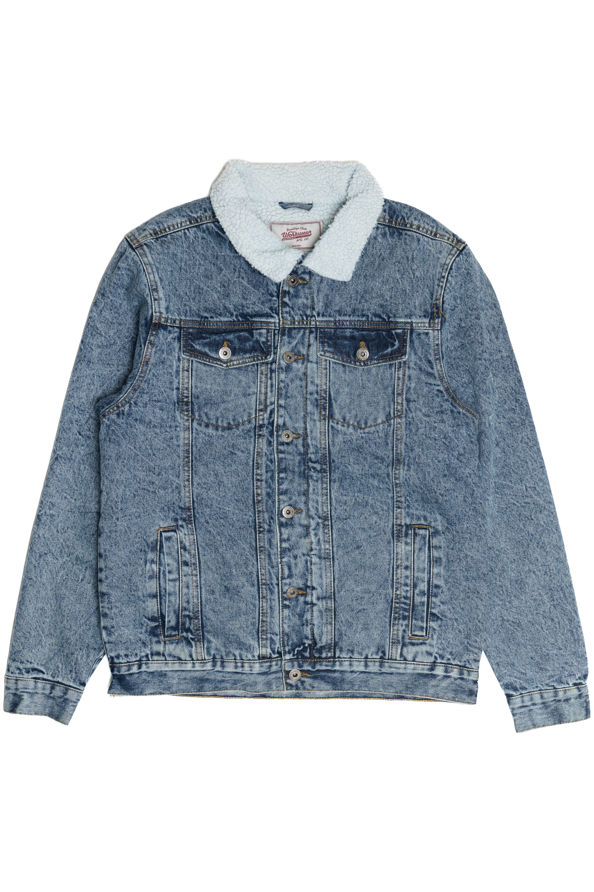 Faux Sherling Lined Trucker Jacket