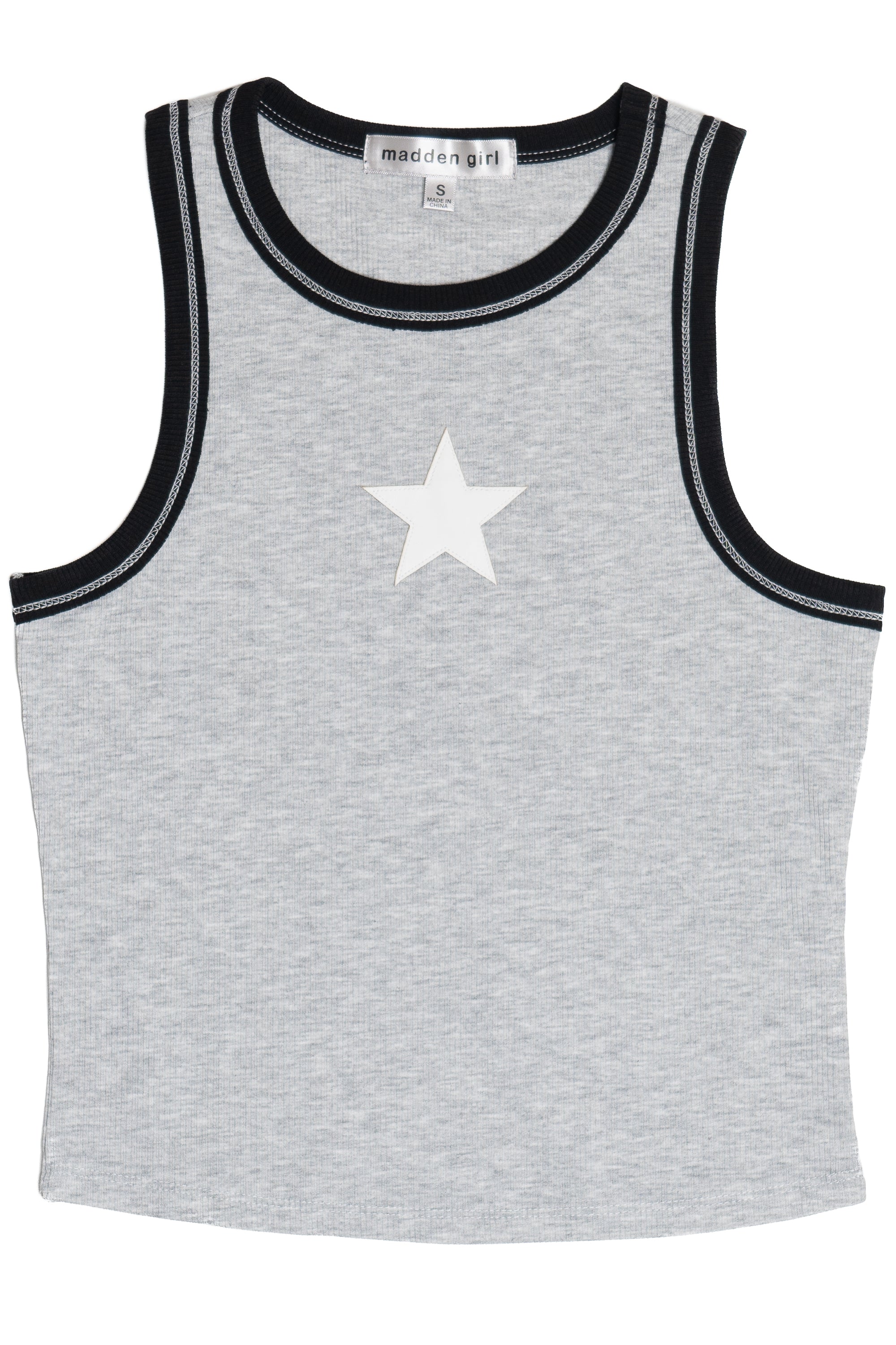Star Applique Ringer Tank