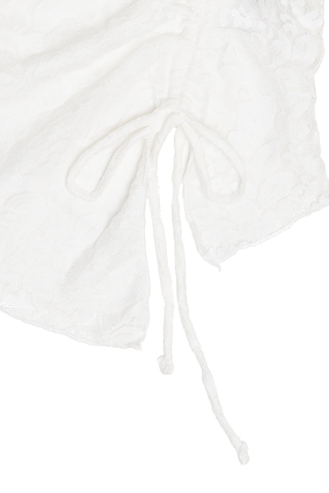 Side Ruche Lace Tube Top