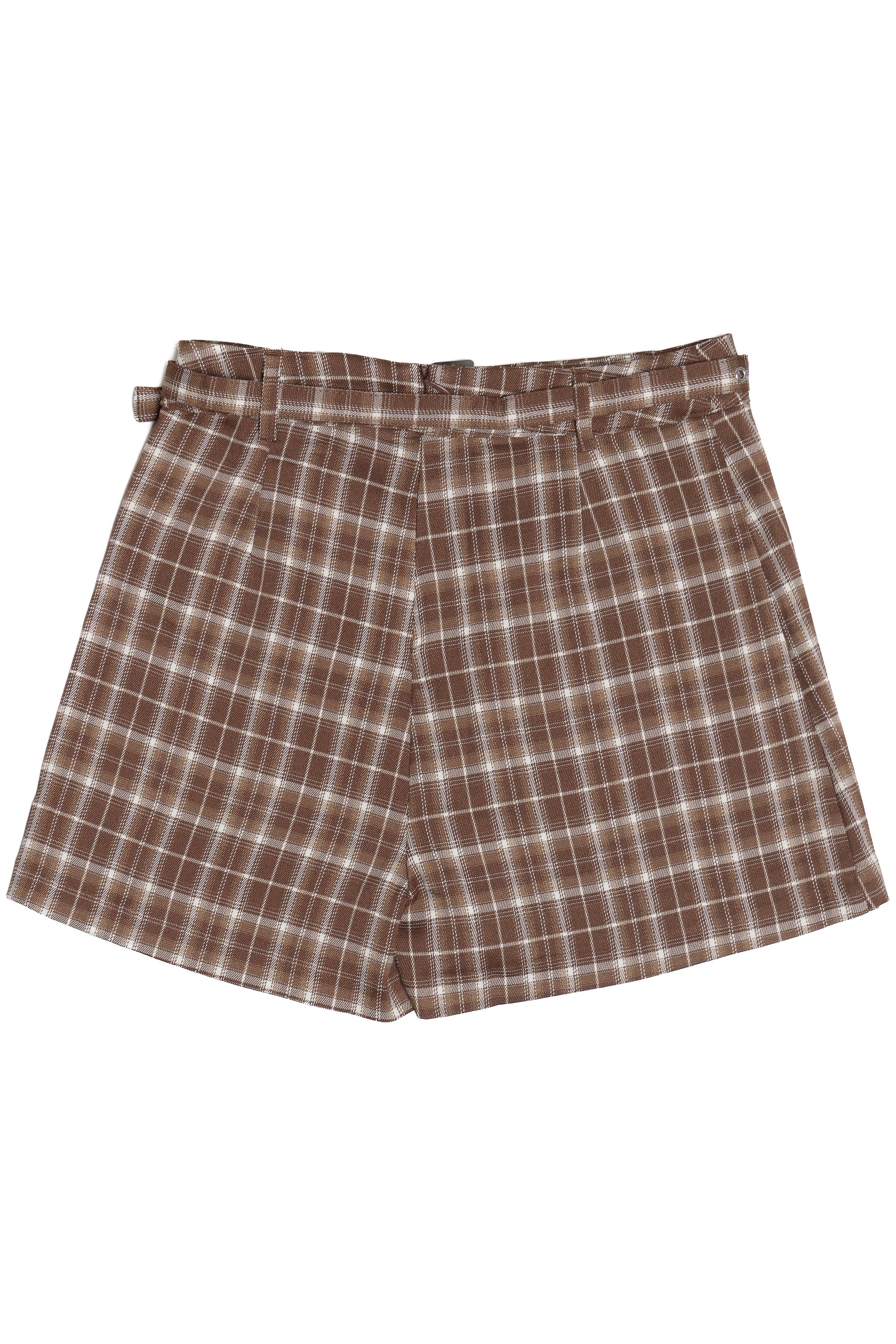 Plaid Belted Mini Skort