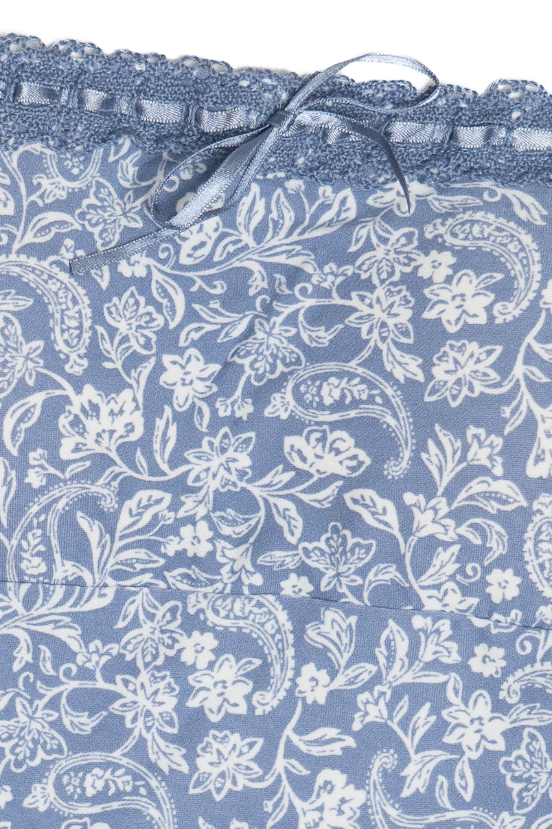 Floral Lace Trim Mini Dress