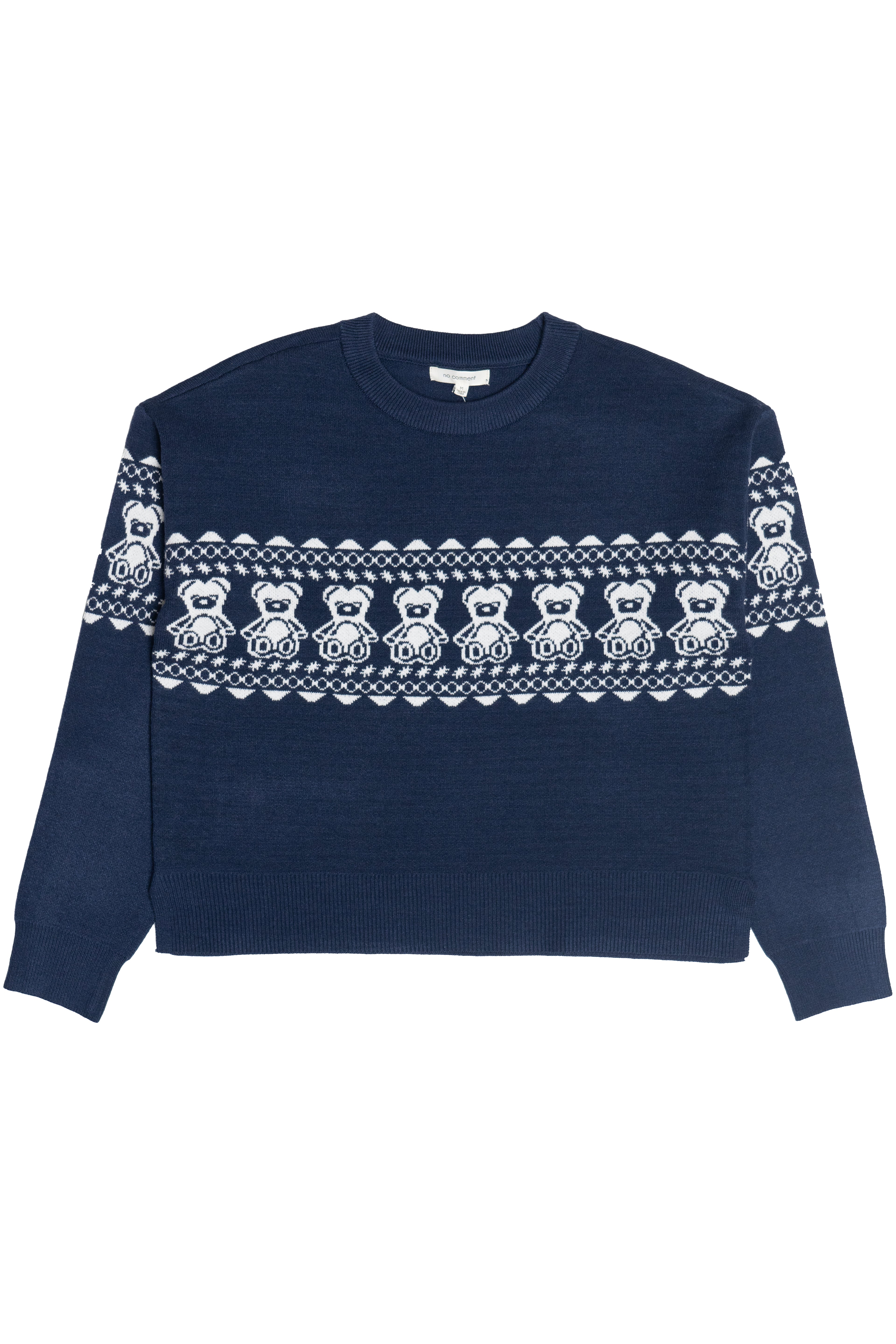 Teddy Bear Pattern Fair Isle Sweater