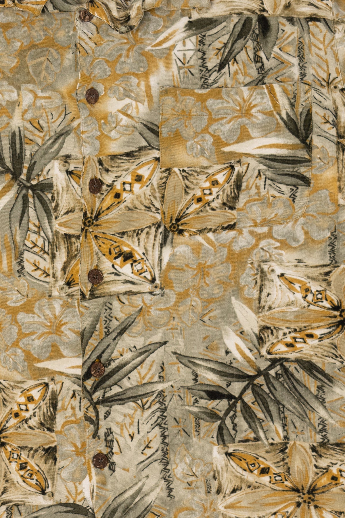Vintage Beige Caribbean Joe Hawaiian Shirt (1990s)