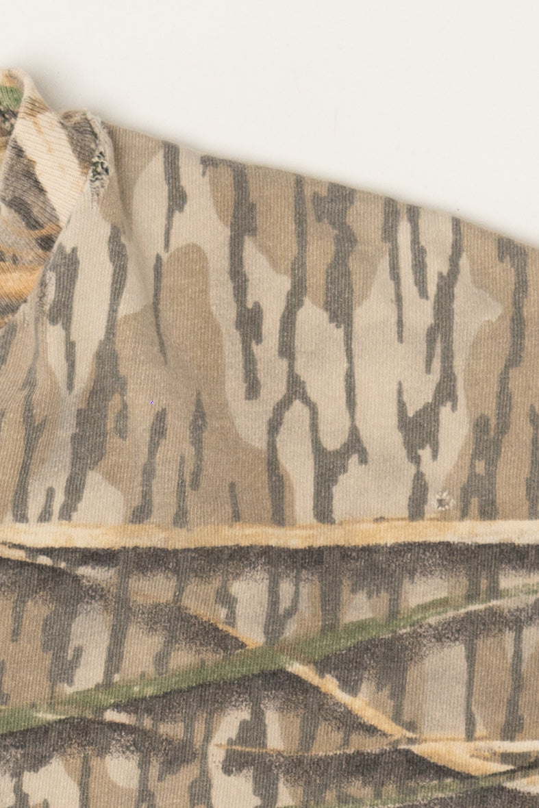 Vintage Mossy Oak Camouflage Pocket Long Sleeve T-Shirt (1990s)