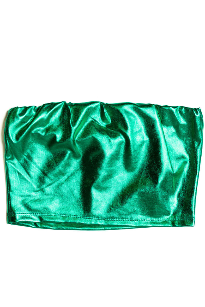 Metallic Green Tube Top