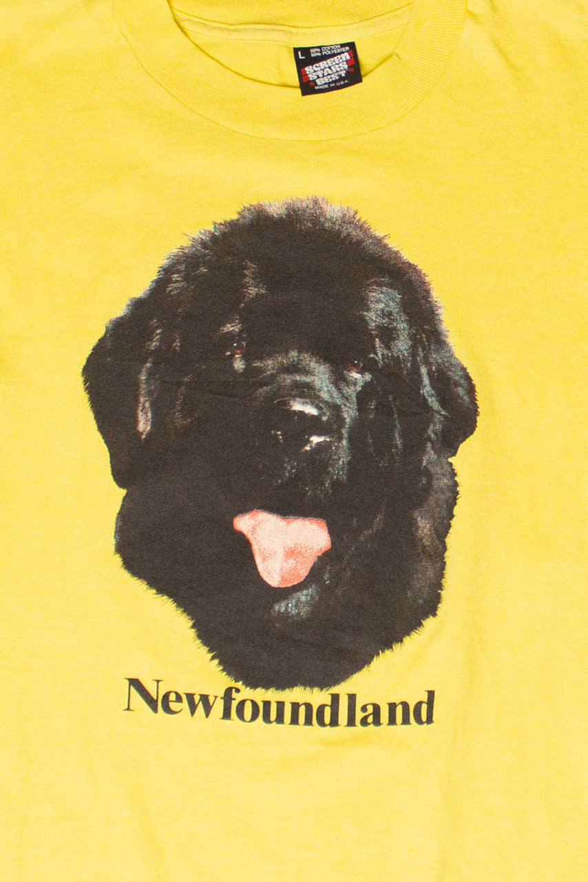 Vintage Newfoundland Dog Breeds ScreenStars T-Shirt (1980s)