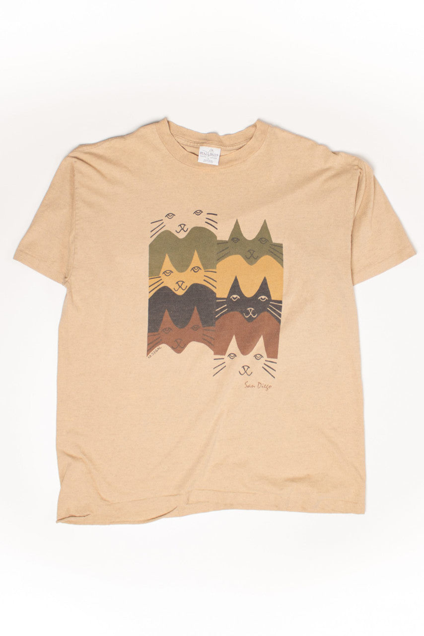 Vintage San Diego Cat Pile T-Shirt (1990s)