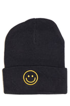 Black Smiley Face Beanie