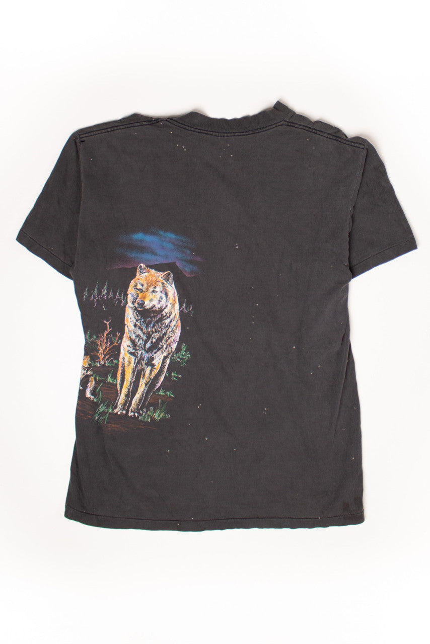 Vintage Wolf Scene T-Shirt (1980s)
