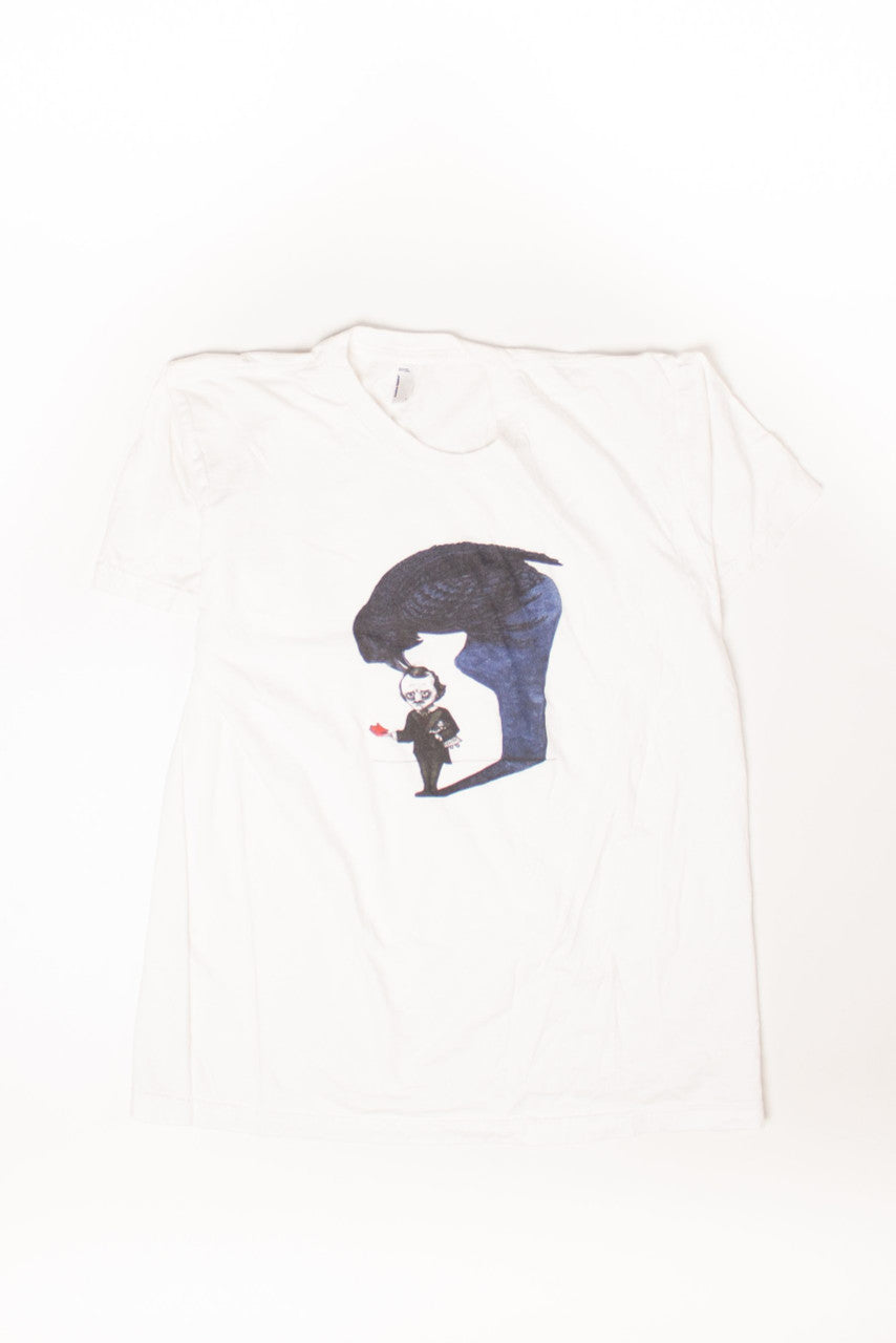 Vintage Edgar Allen Poe Cartoon Crow T-Shirt (2010s)