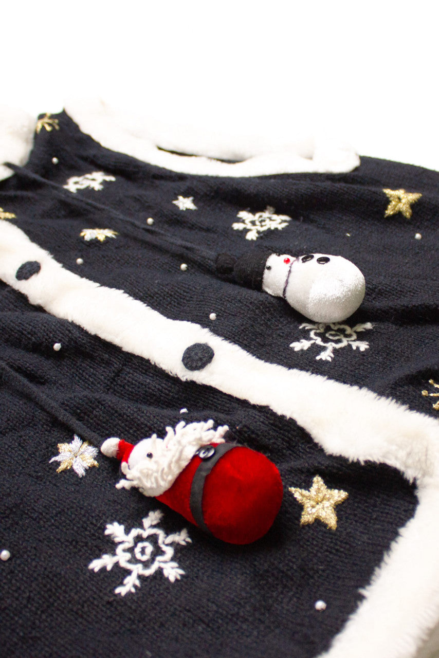Santa and Snowman Tassle Ugly Christmas Vest 58662