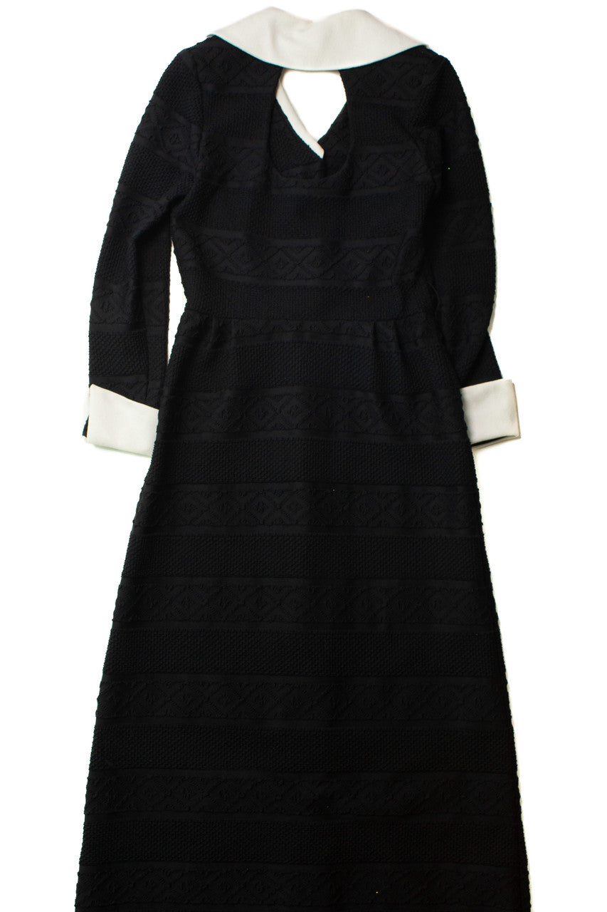 Vintage Goth Button Front Dress (1970s)
