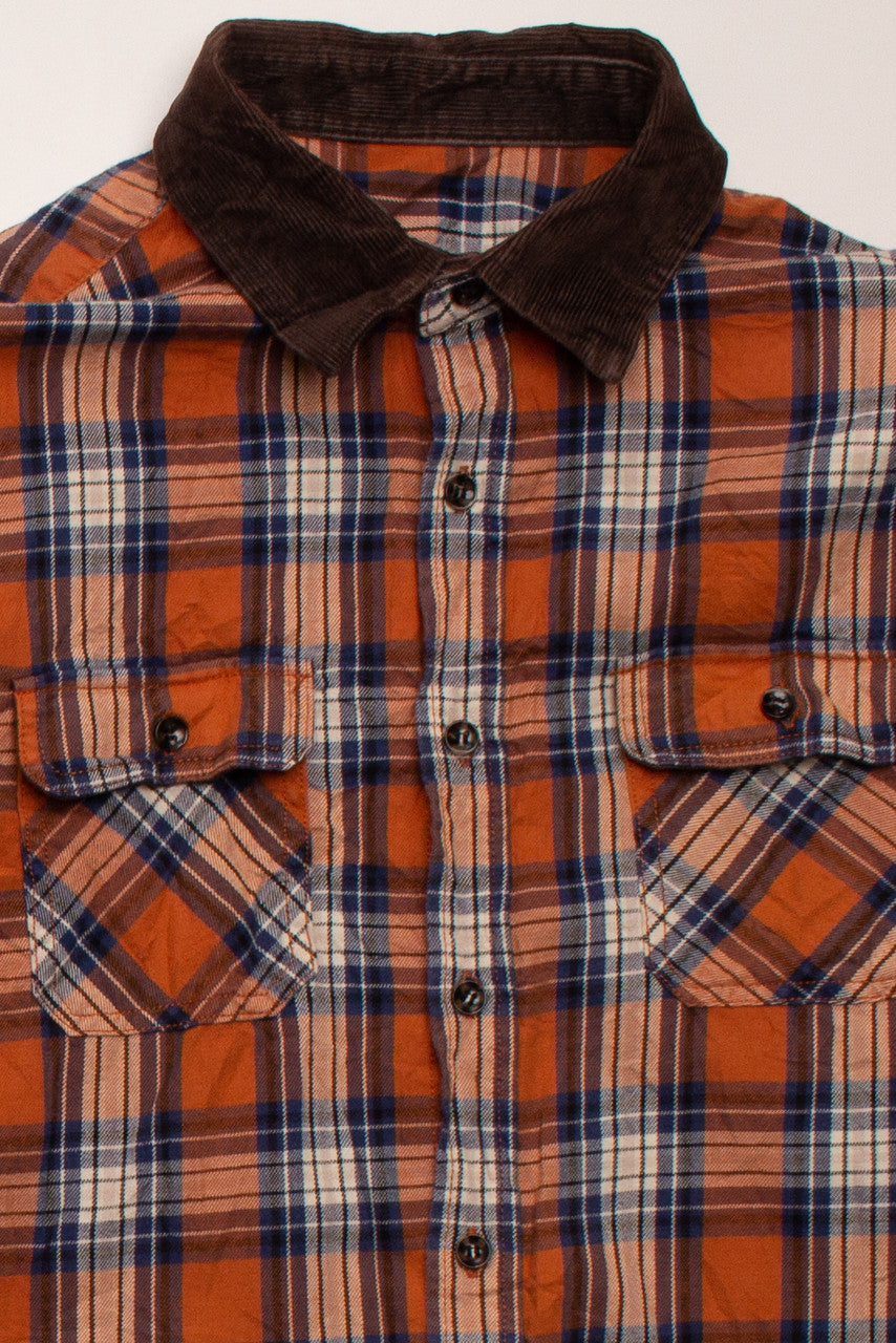 Vintage Orange Flannel Shirt (1990s)
