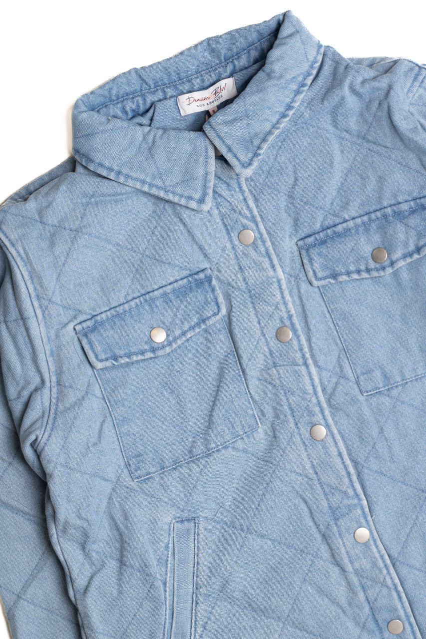 Lined Quilted Denim Jacket