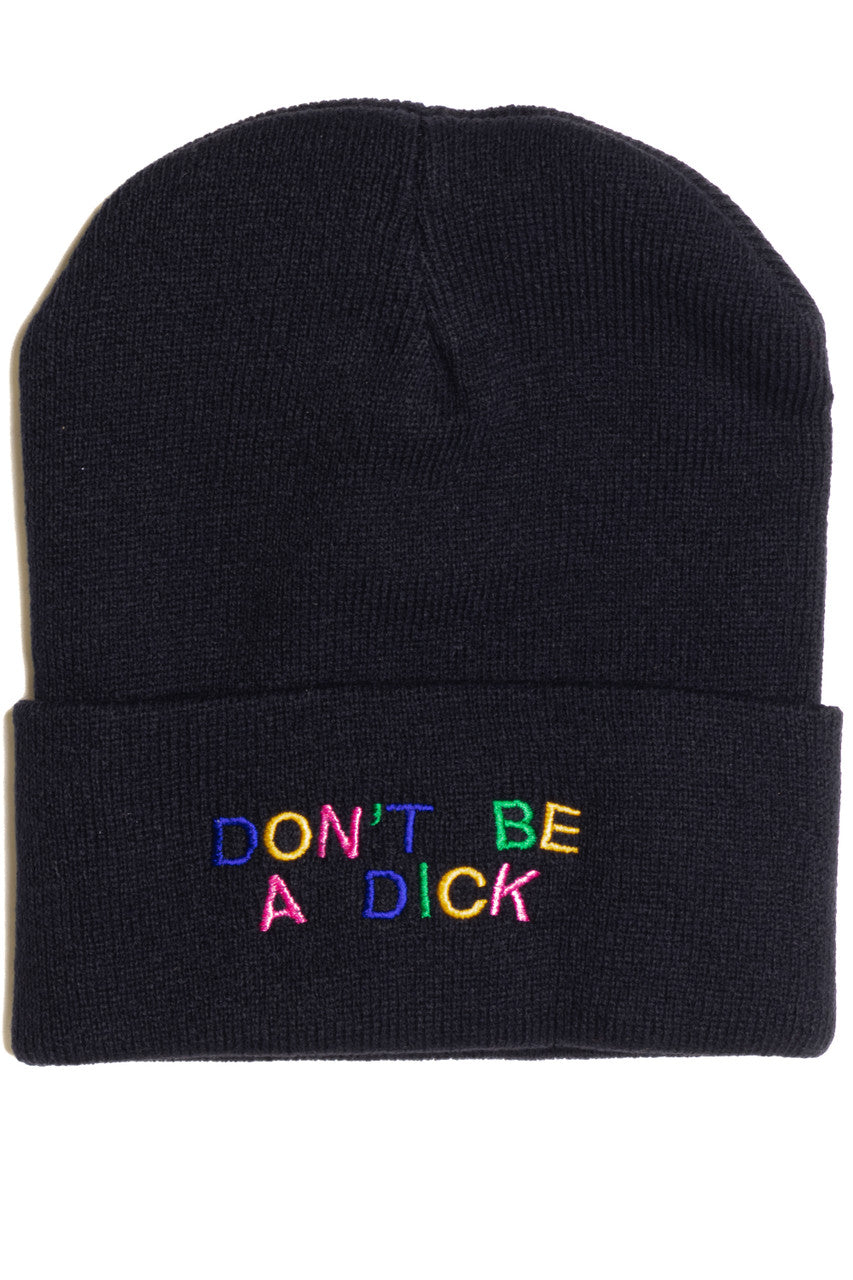Black Don't be a Dick Beanie
