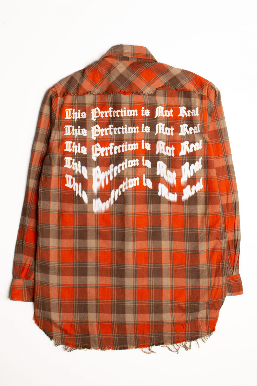 Vintage "This Perfection is Not Real" Flannel Shirt (2000s)