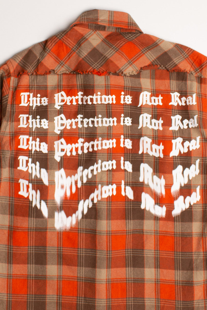 Vintage "This Perfection is Not Real" Flannel Shirt (2000s)