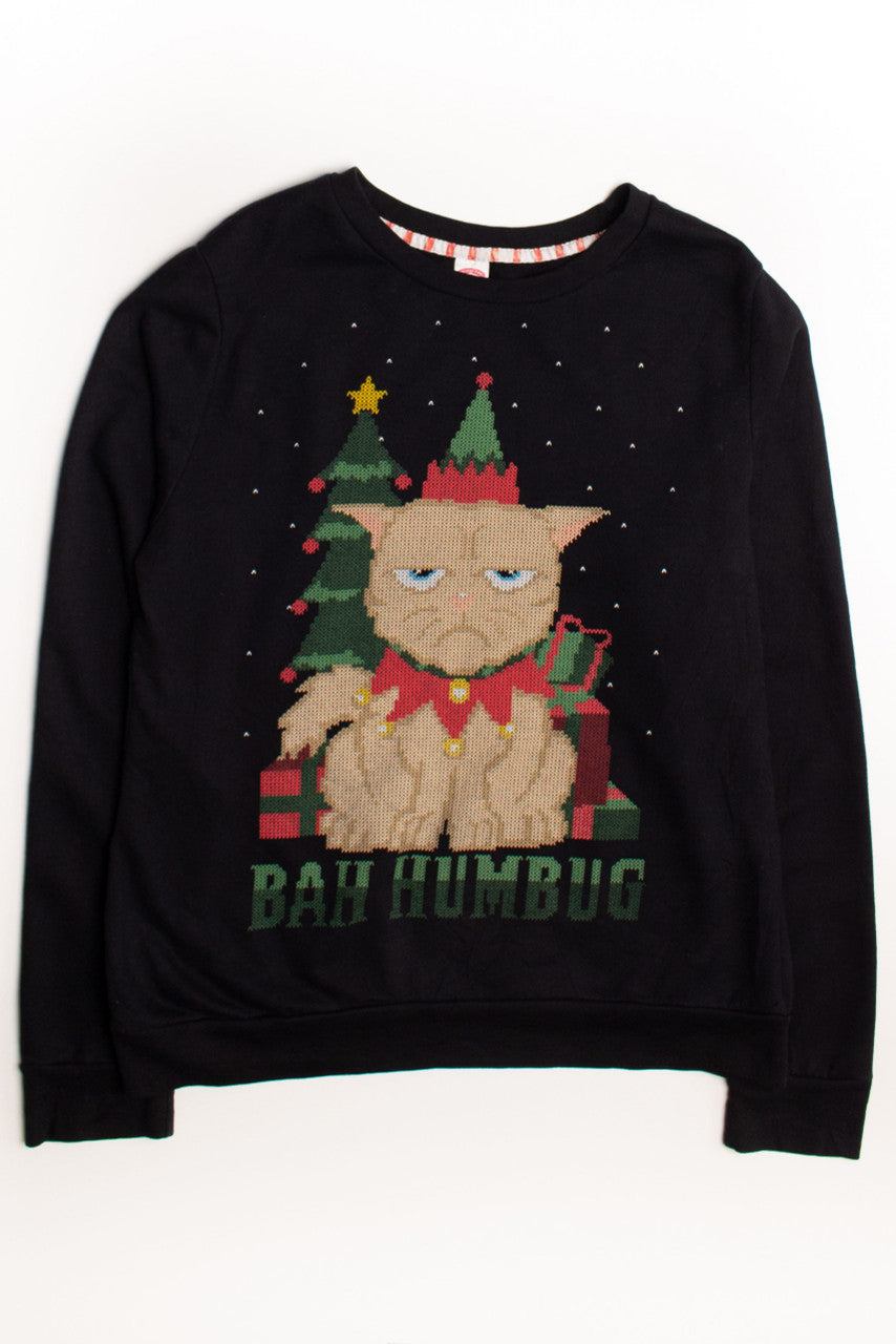 Black Cat Ugly Christmas Sweatshirt 58911