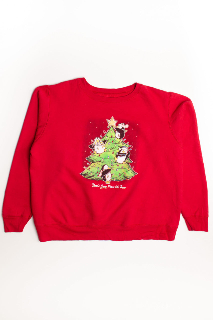 Red Penguin Ugly Christmas Sweatshirt 58918